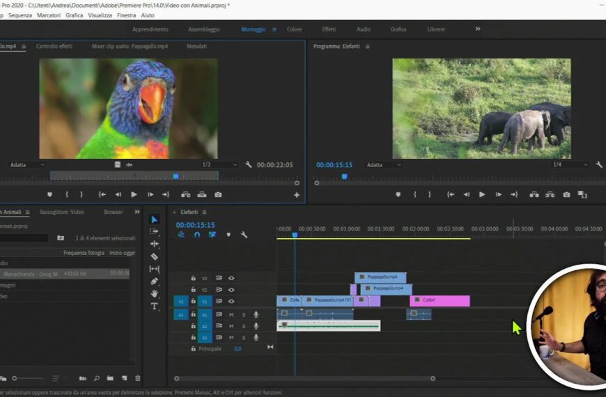 Adobe PREMIERE PRO: corso gratis per MONTARE VIDEO